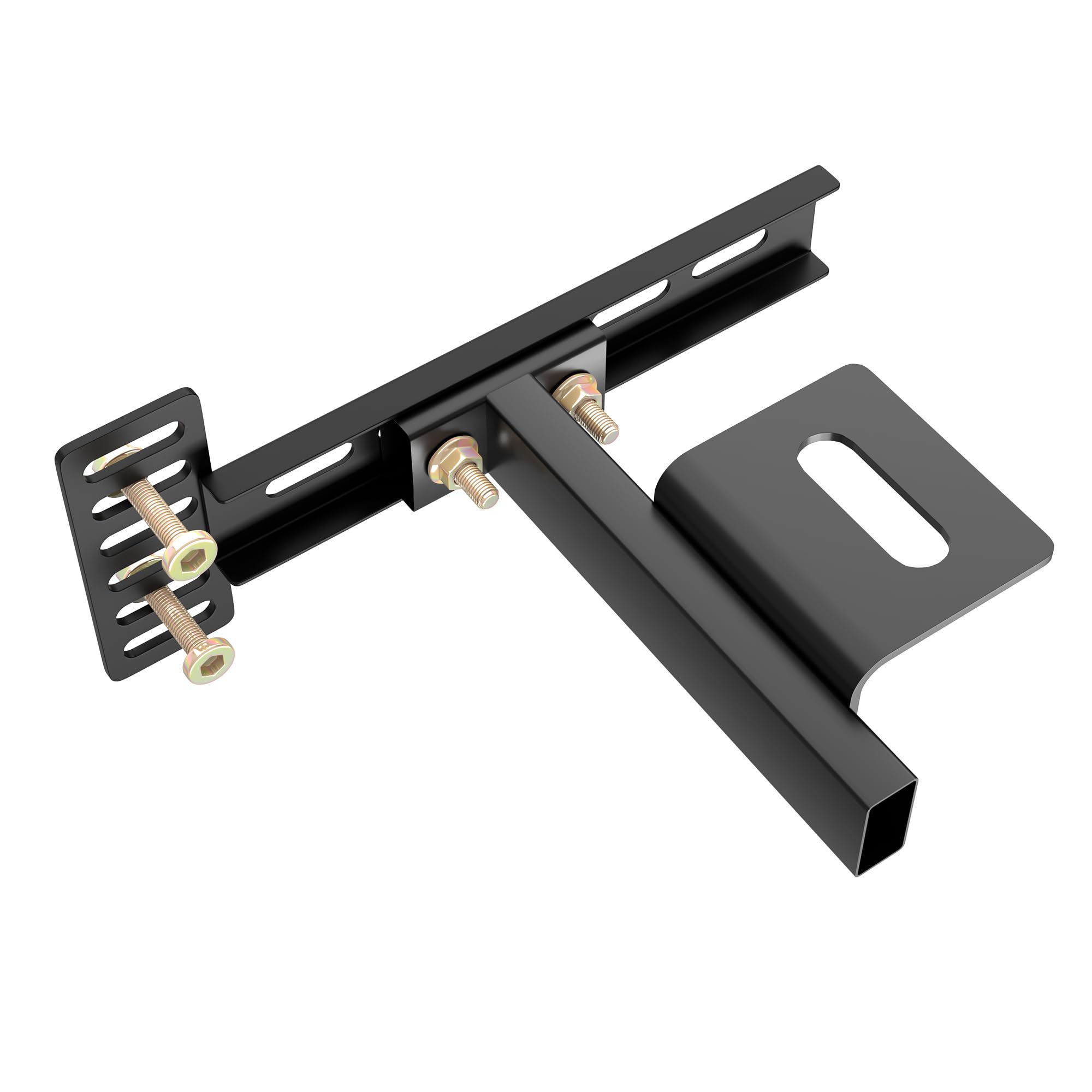 Multiple slots enable easy width and distance adjustments.