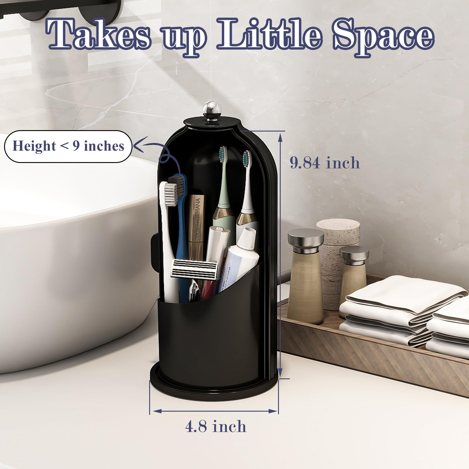 Zufudo durable plastic construction withstands daily bathroom use.