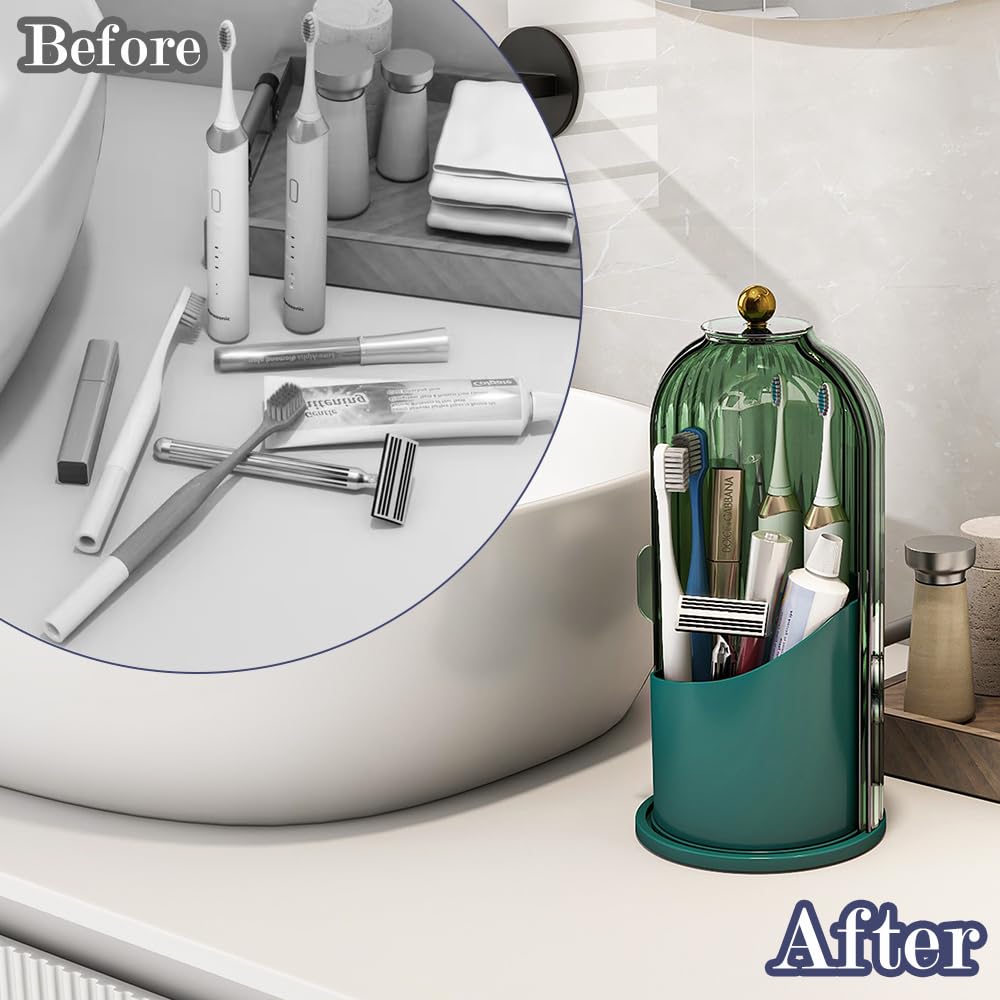 Zufudo compact footprint fits narrow bathroom countertops.
