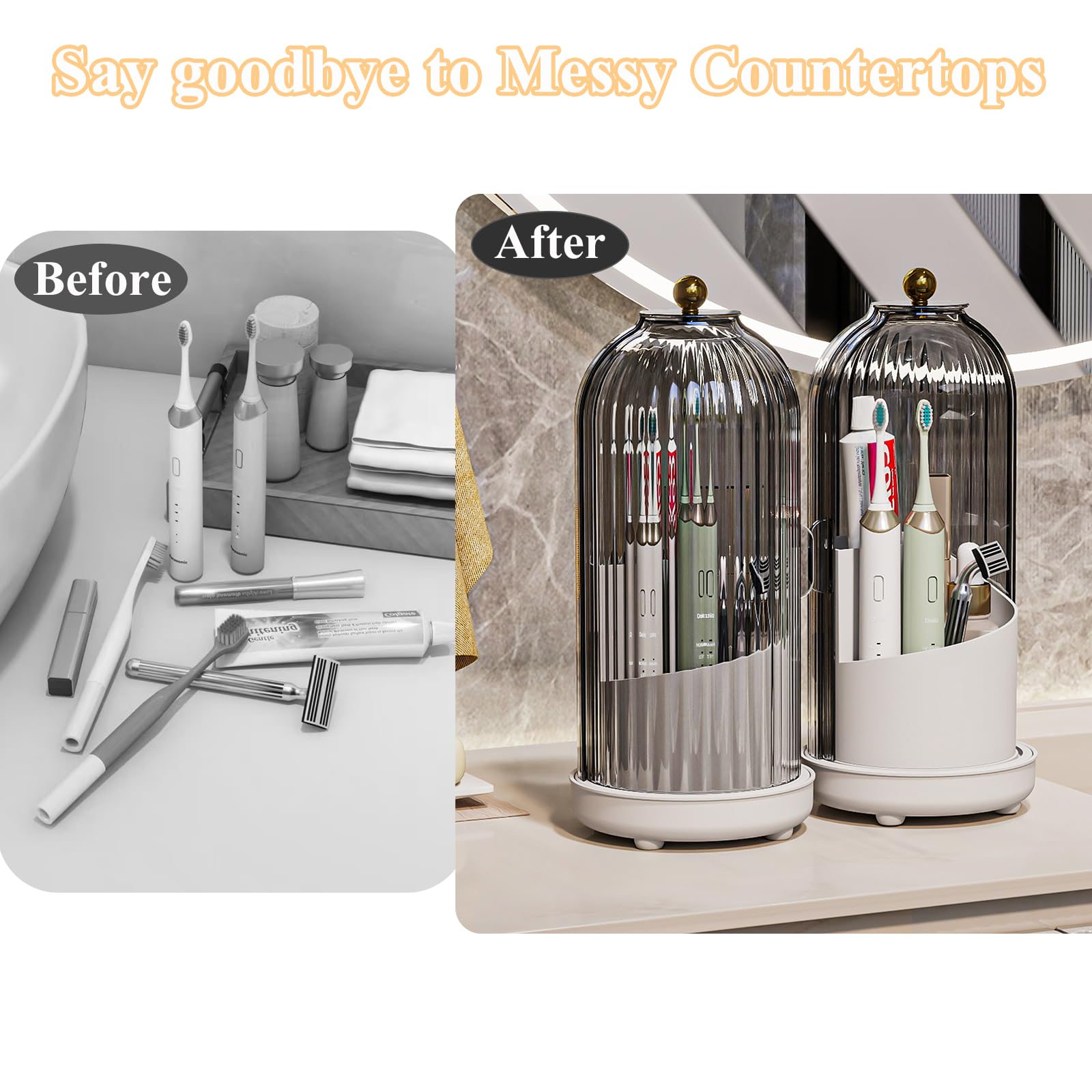 Zufudo multi-functional organizer stores makeup brushes and small office supplies.