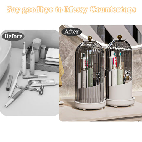 Zufudo multi-functional organizer stores makeup brushes and small office supplies.
