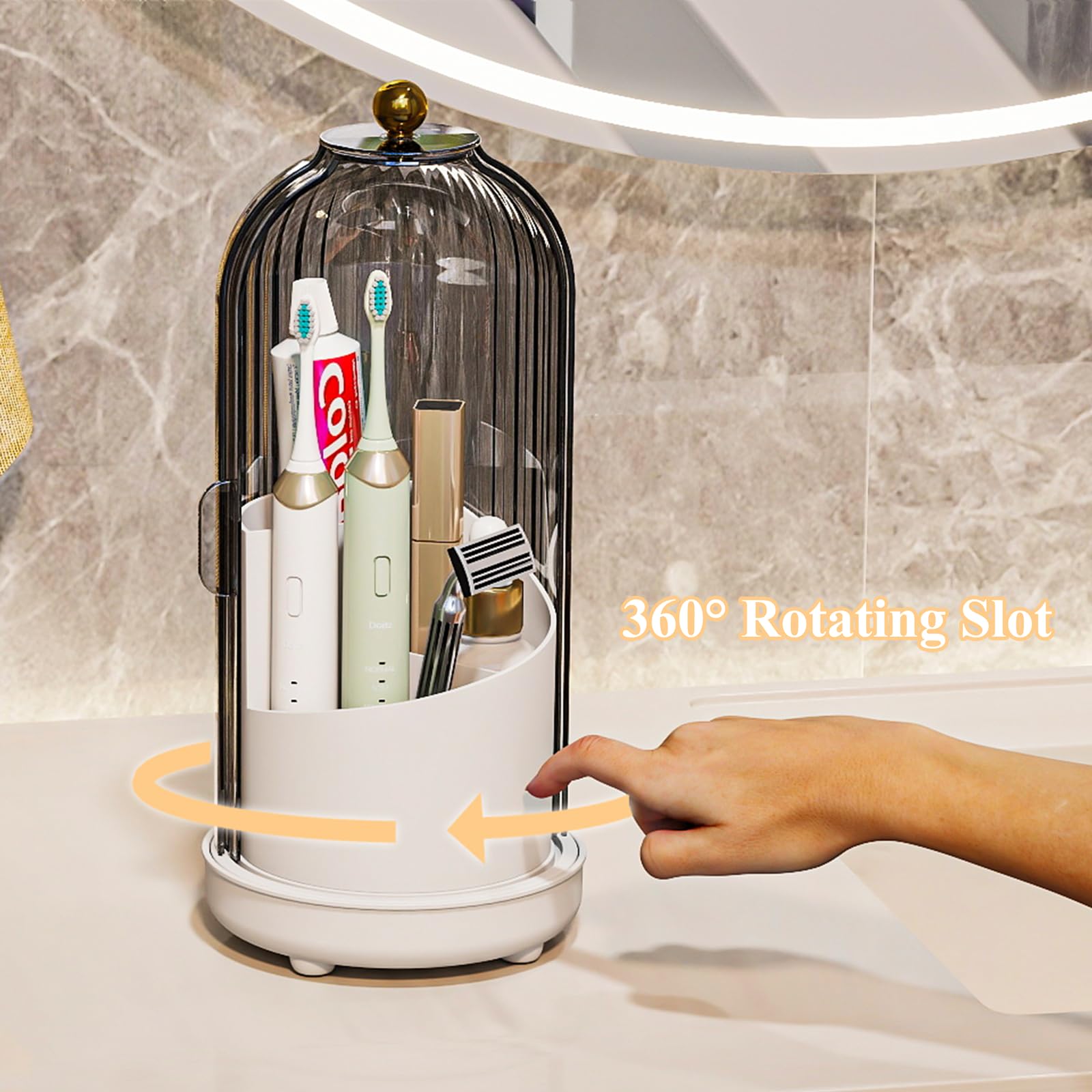Zufudo space-saving design maximizes countertop space for daily essentials.