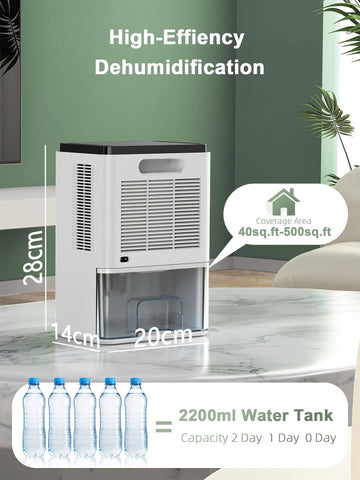 ZUKBEN dehumidifier portable design makes it easy to move between rooms