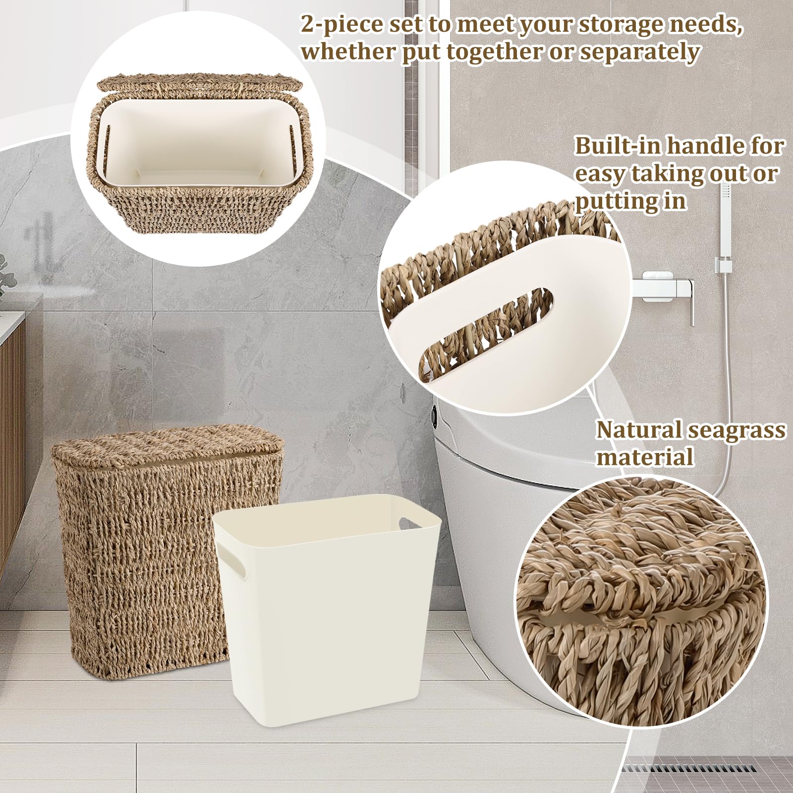 ZUNKNOD durable weave detail adds boho charm to any room.