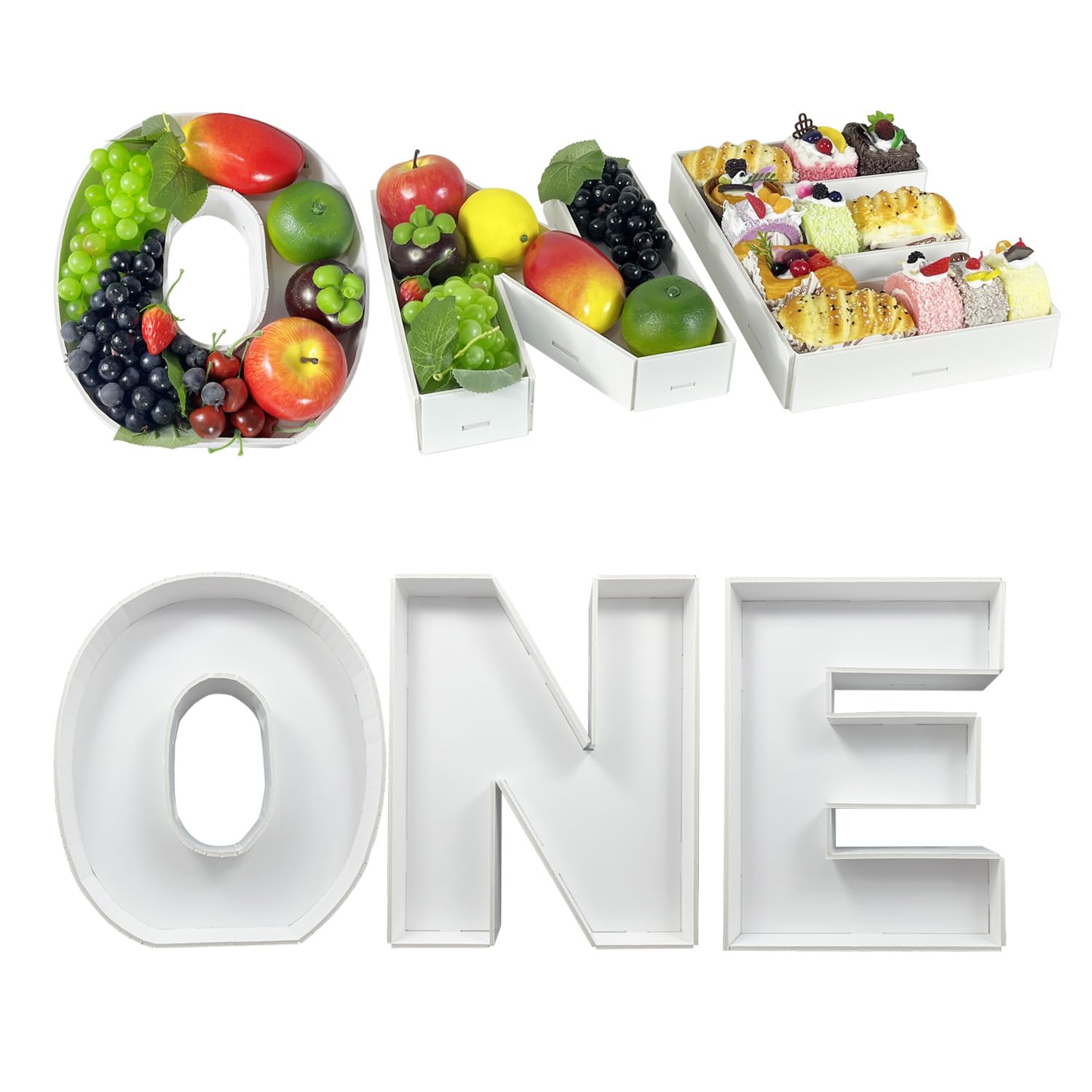 ZUOVAOV 12-inch fillable tray box featured as a dessert table centerpiece for celebrations.