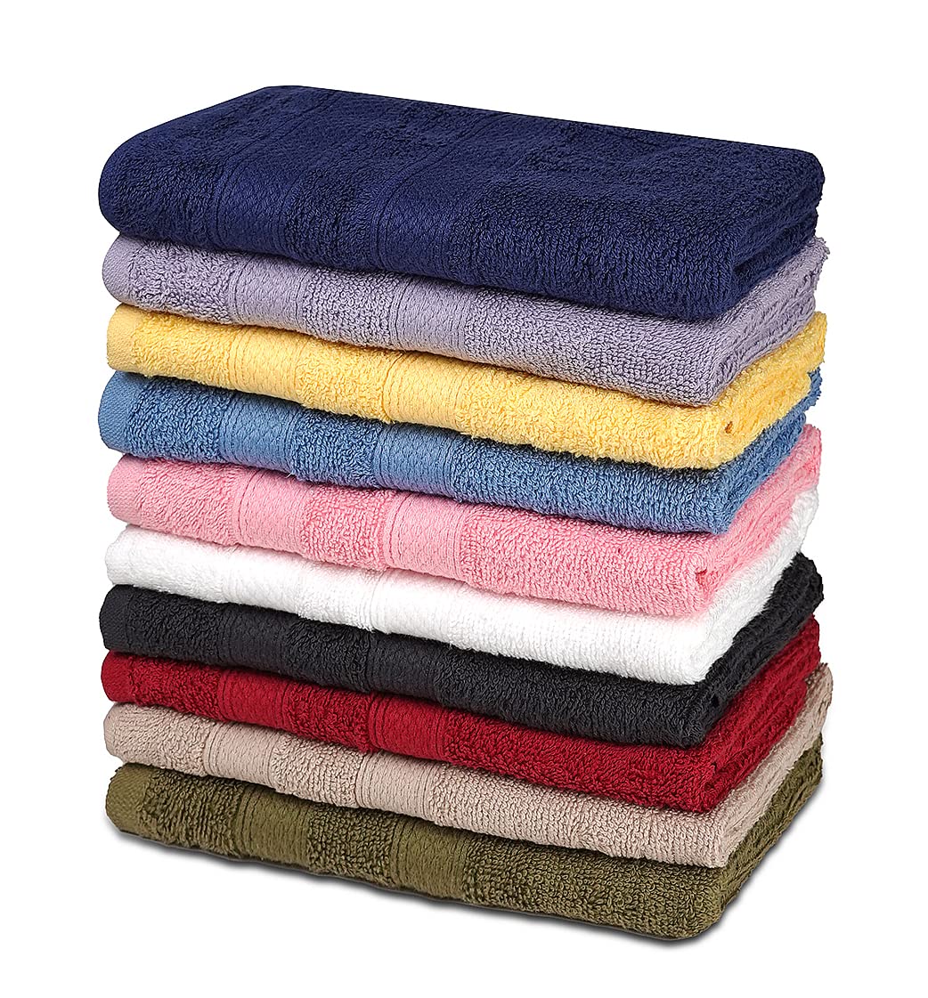 ZUPERIA Classic hand towels 16x28 inches in multicolor pack for fast drying
