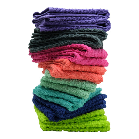 ZUPERIA Zigzag Multicolor Wash Cloths shown as gym towel after workouts