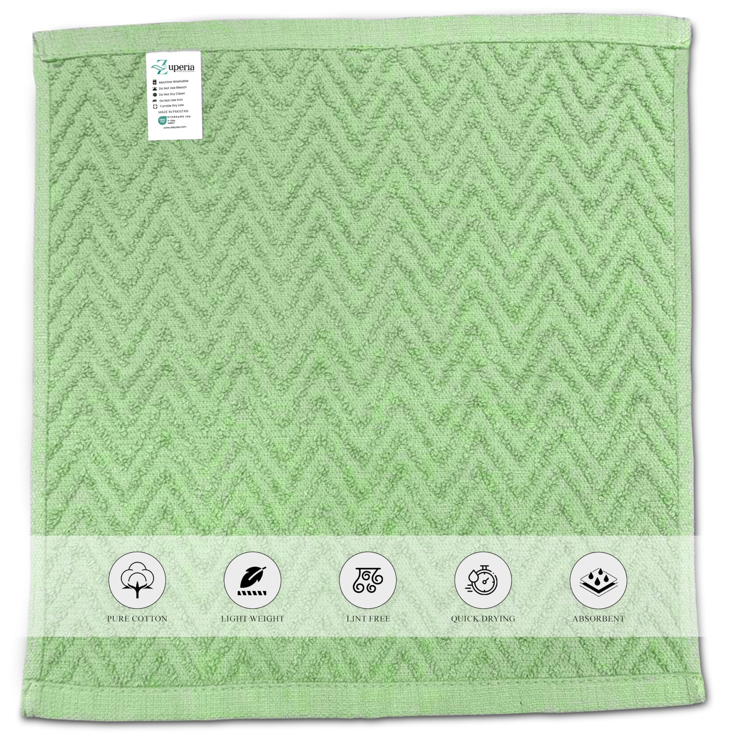 ZUPERIA Zigzag Multicolor Wash Cloths add hotel spa style to a bathroom