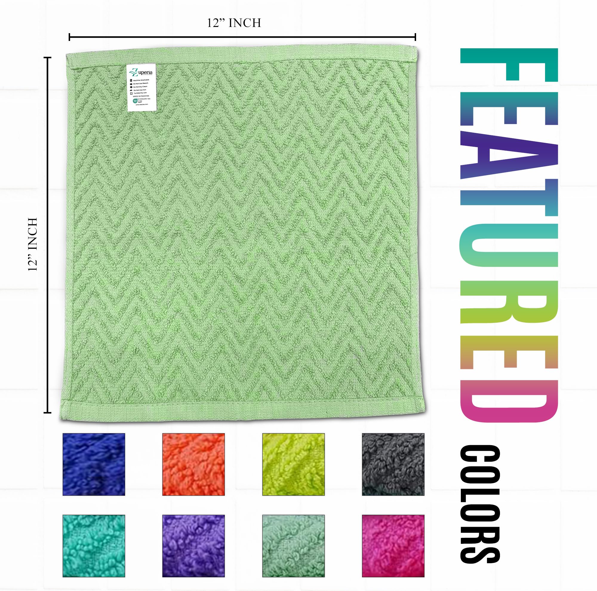 ZUPERIA Zigzag towels dry quickly after shower or workout
