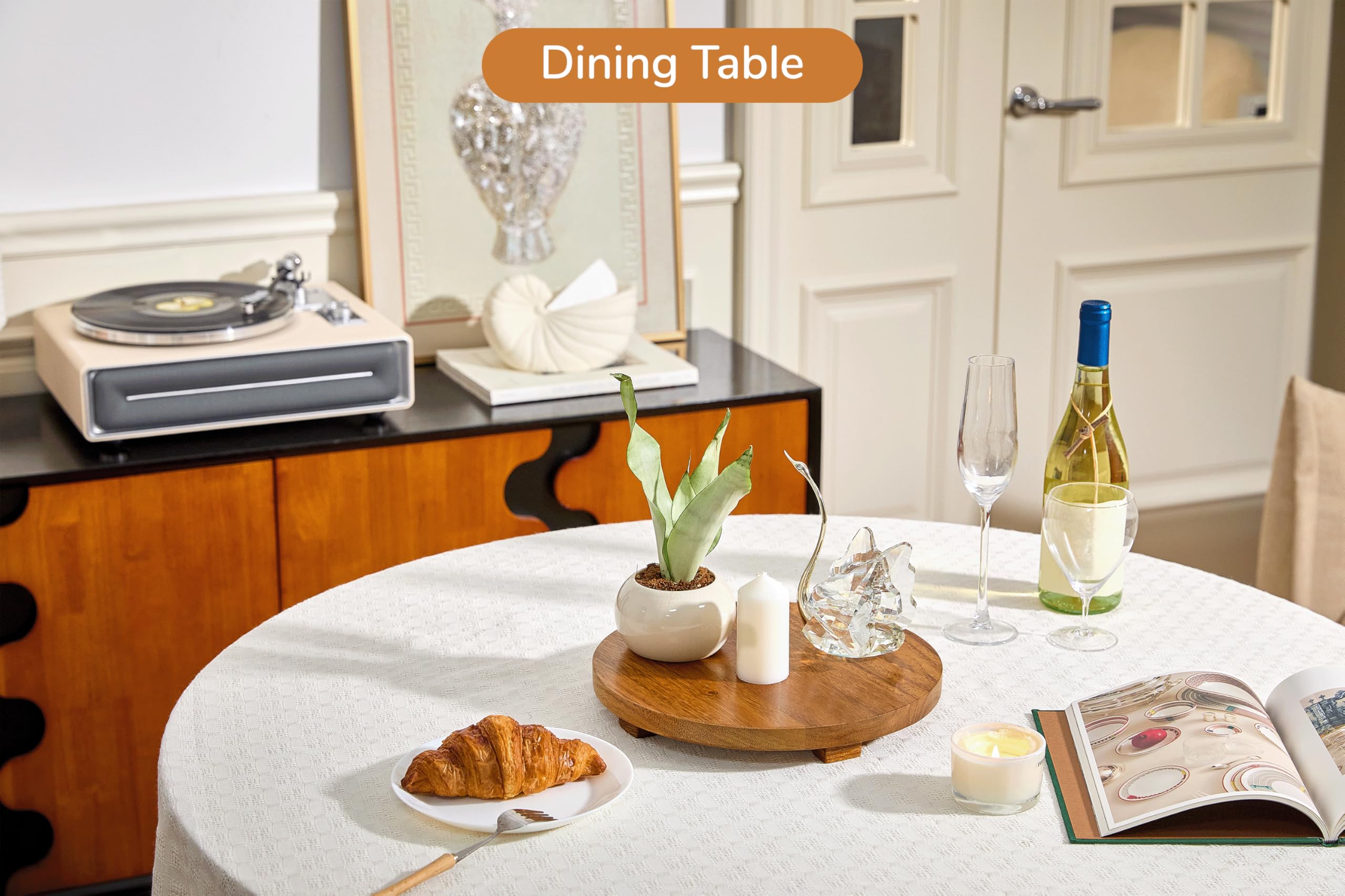 Zurklulu living room table decor tray enhances coffee table organization.