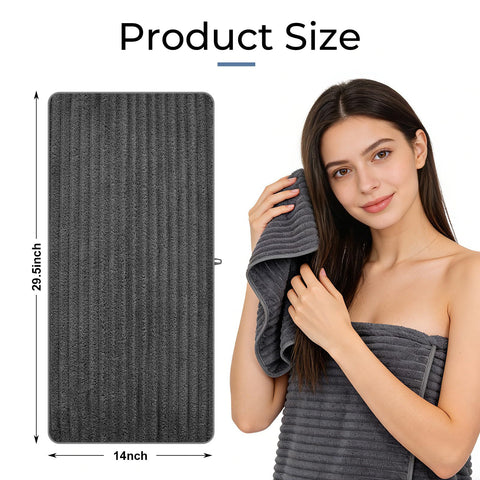 ZVH hand towels 6pc dark grey display highlighting plush softness for spa-like comfort