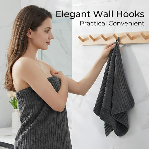 ZVH hand towels 6pc hanging loop storage convenient in bathroom or kitchen
