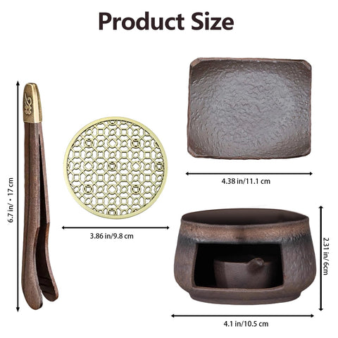 ZVthesea zen incense holder with candle clip adds warm meditation ambiance
