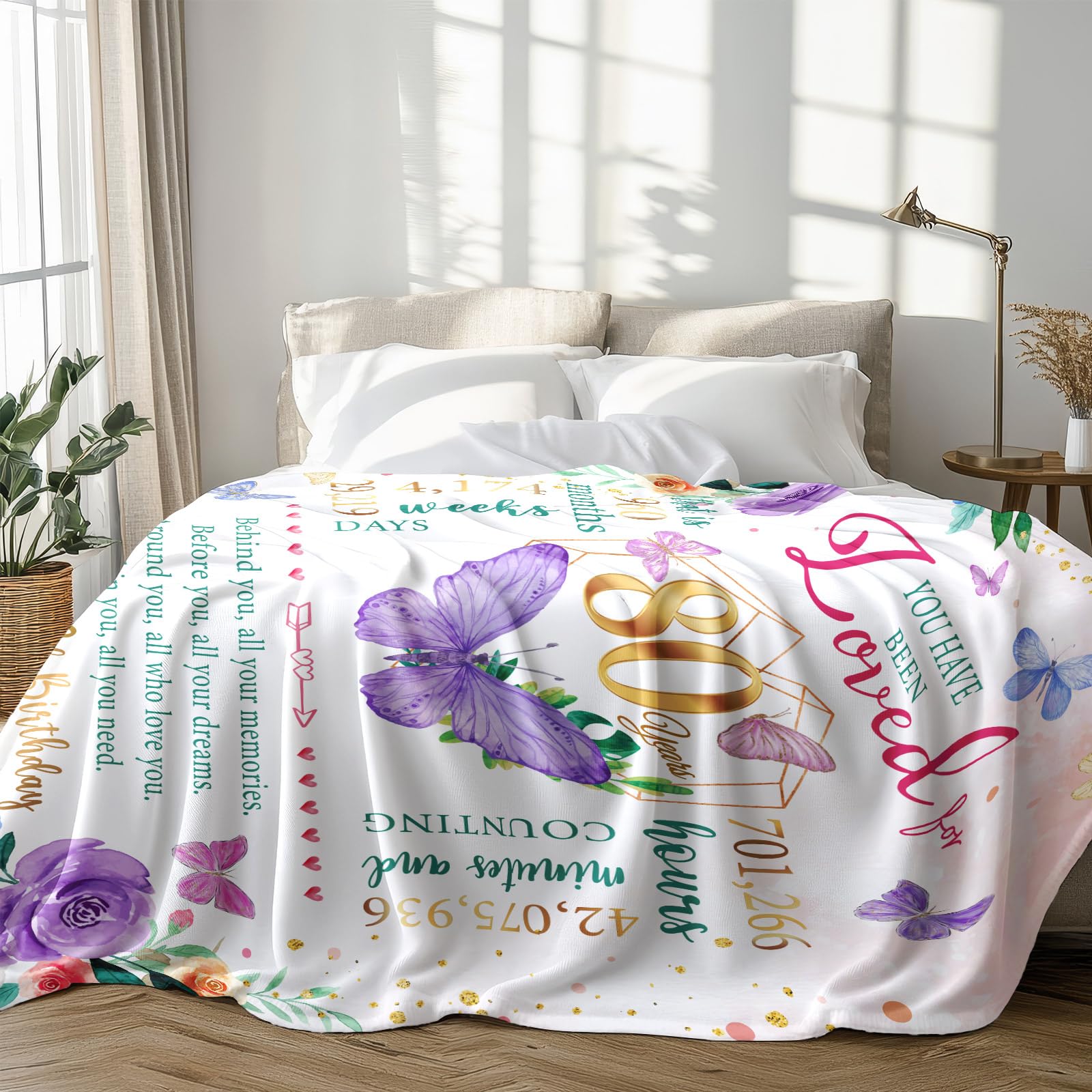ZWERIVP purple throw in bedroom setting, adds warm decor