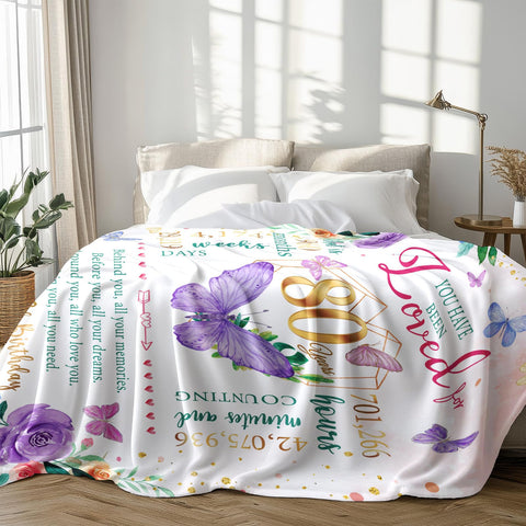 ZWERIVP purple throw in bedroom setting, adds warm decor