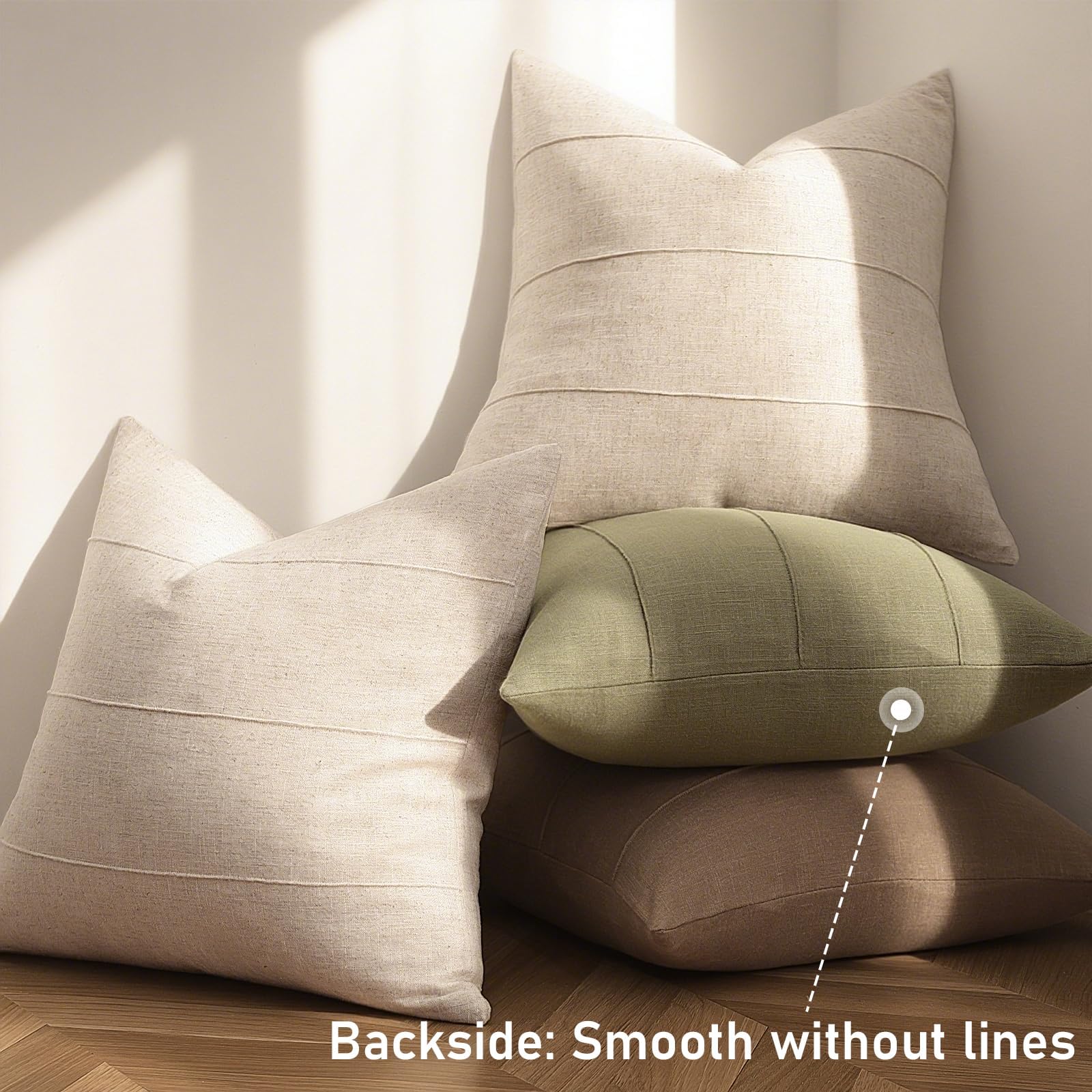 ZWJD handcrafted striped pattern adds artisanal charm to cushions.