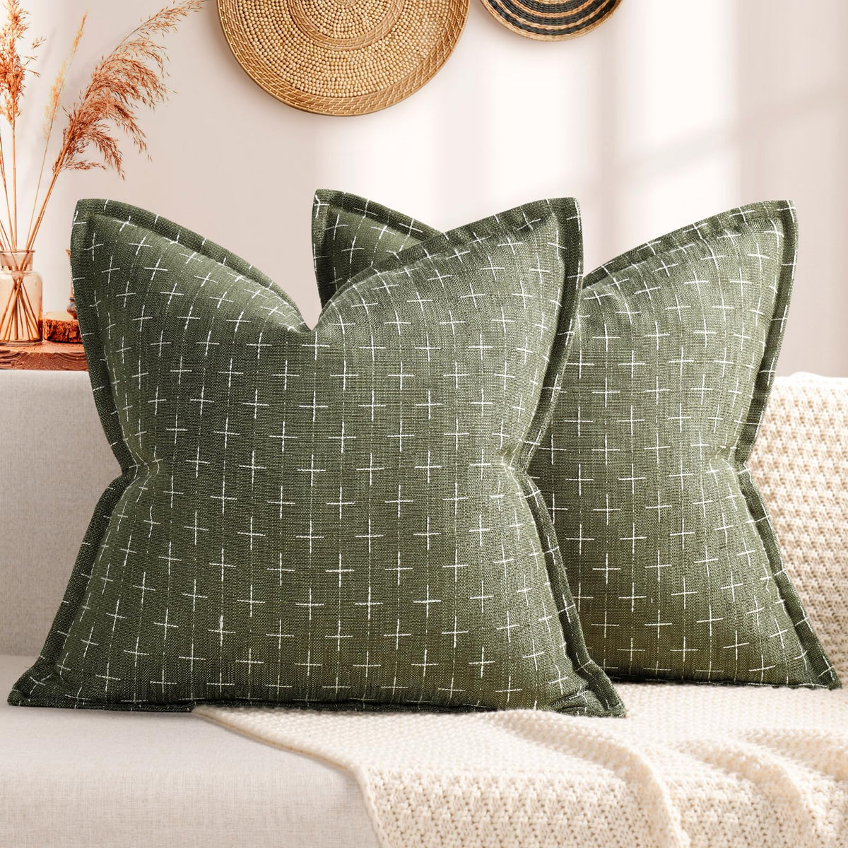 ZWJD Pillow Covers with flange edges showing elegant design and durable stitching for any sofa