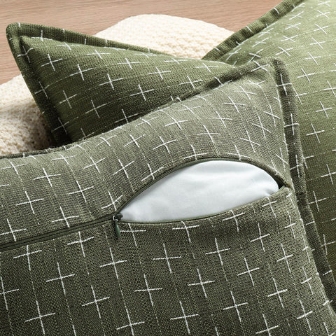 ZWJD Textured polyester pillow covers offer wrinkle resistance and long-lasting color
