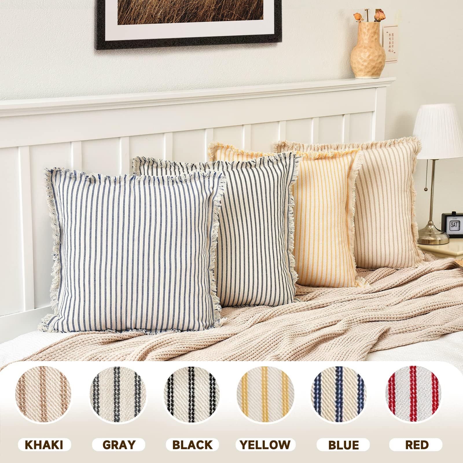 ZWJD two-pack pillow covers displayed for stylish living room styling.