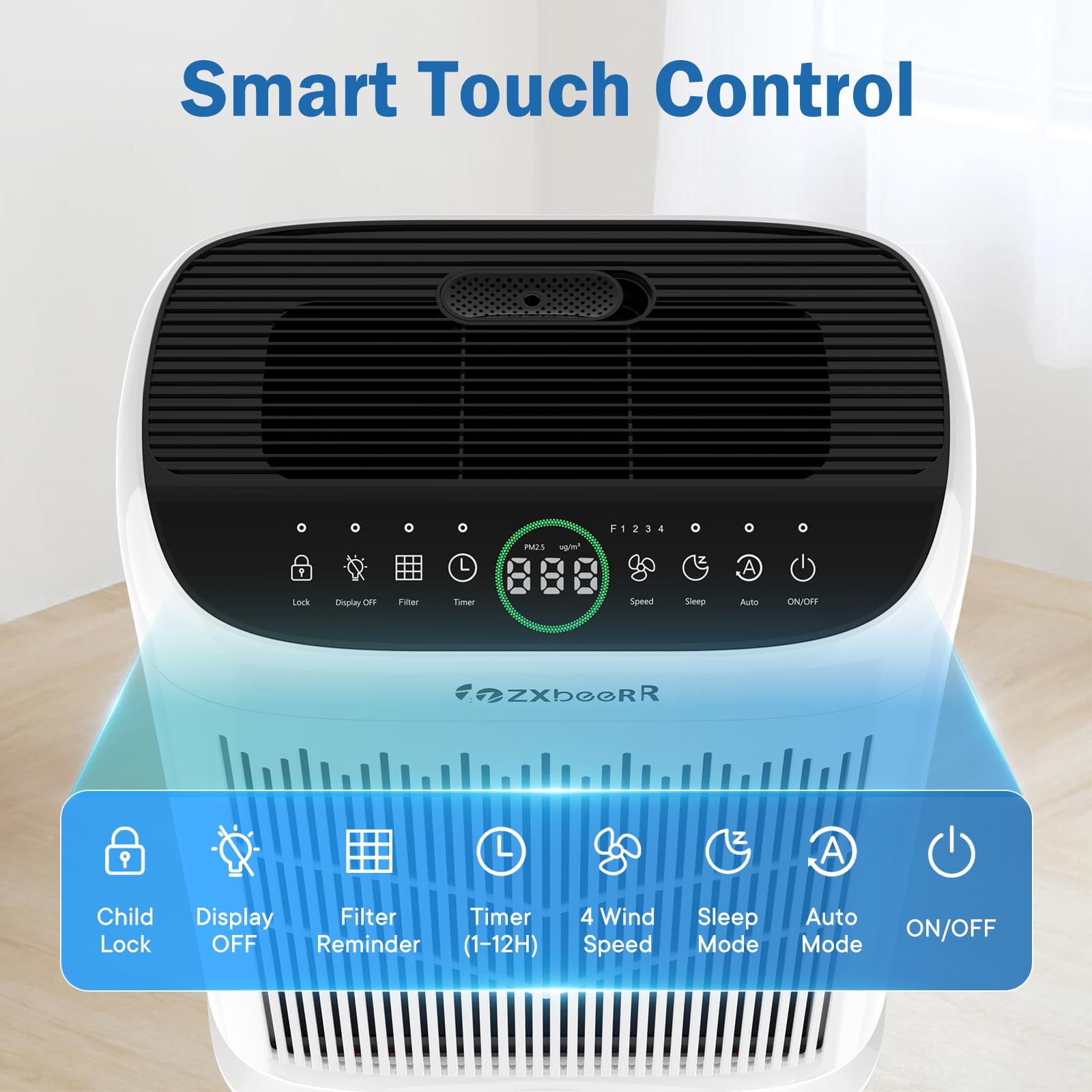 ZXBEER quiet operation supports daytime and overnight use.