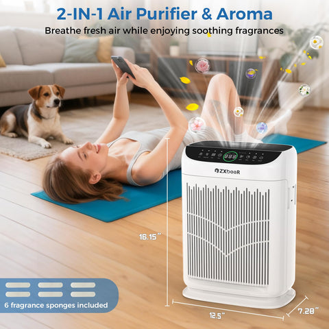 ZXBEER sleep mode with aroma tray enables quiet nights with scent.