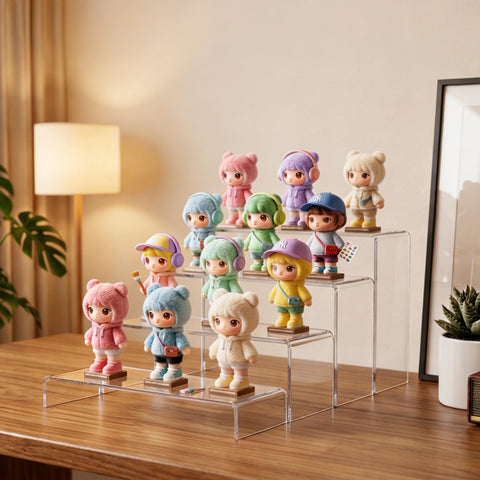 ZXQIRAX collectibles display riser keeps items organized and visible.