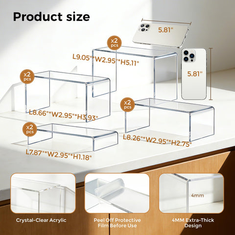 ZXQIRAX display riser for cosmetics elevates products for neat organization.