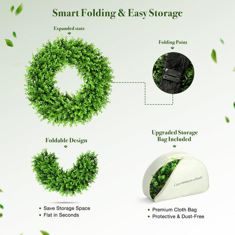 Zyekqrue storage bag keeps dust-free when the wreath is stored.