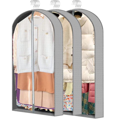 ZYKOYA 40 inch garment bag front view protecting clothes from dust