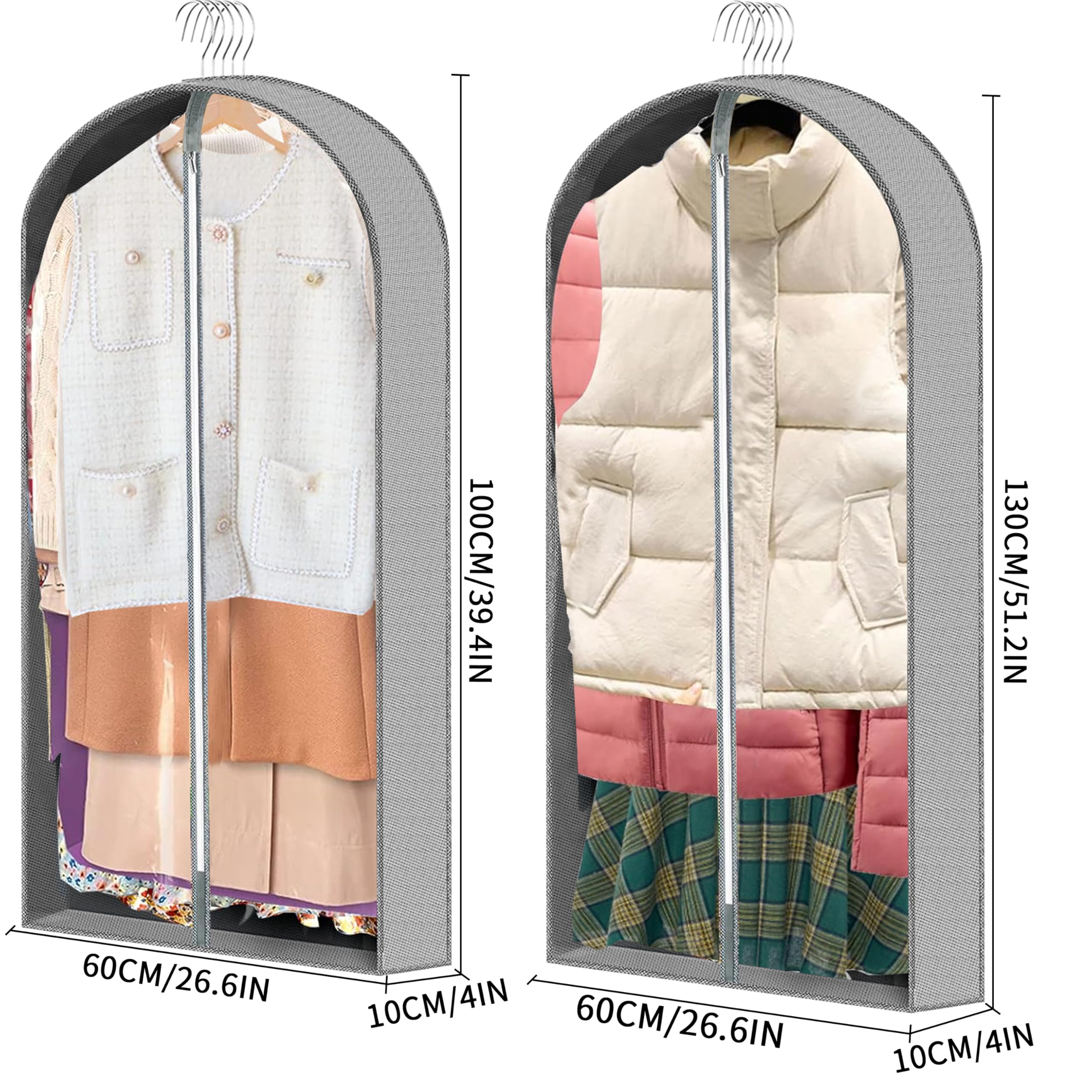 ZYKOYA 40 inch garment bag hanger opening keeps garments neat