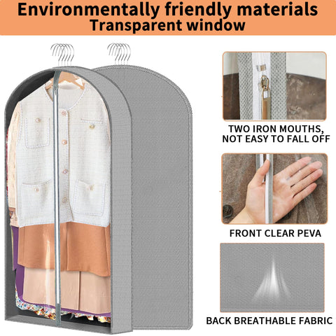 ZYKOYA 50 inch garment bag front view for longer outfits