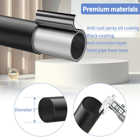 ZYRW 66-120 inch window rod provides versatile coverage and a neat finish