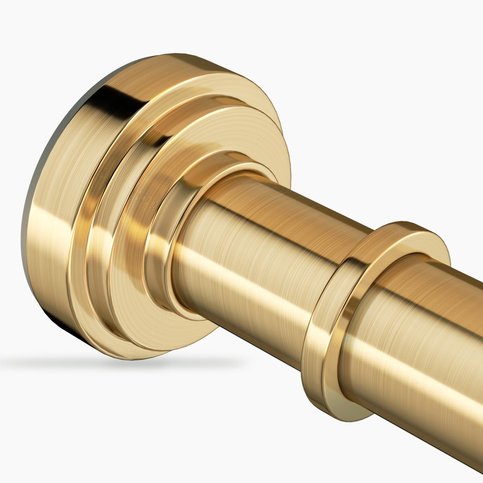 ZYRW Gold Tension Rod extended length for flexible showers and room dividers.
