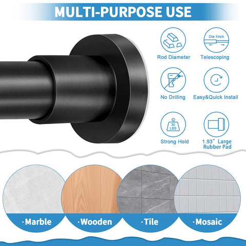 ZYRW 1-inch diameter rod offers robust support in bathrooms.