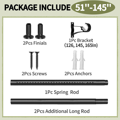 ZYRW tension curtain rod 1.26in diameter shows sturdy profile