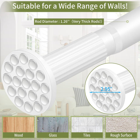 ZYRW tension design provides stable support across tiled, painted, and glass surfaces.