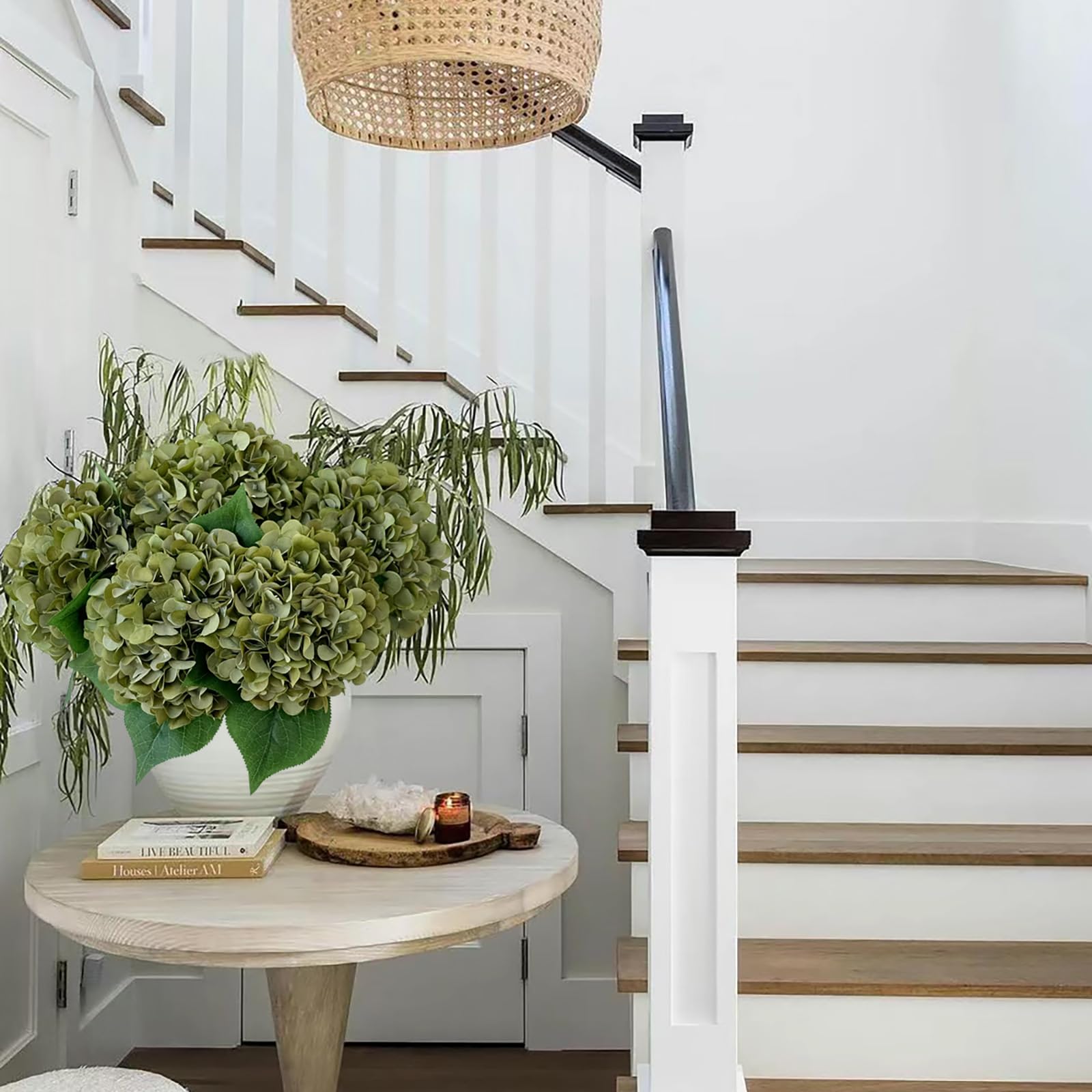 ZYTUYO hydrangea living room decor bringing soft greenery indoors.