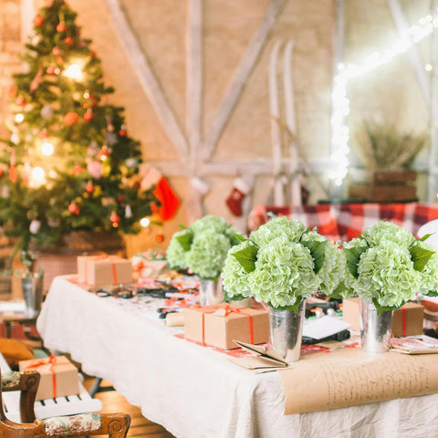 ZYTUYO hydrangea 21in light green stems ideal for wedding centerpieces.