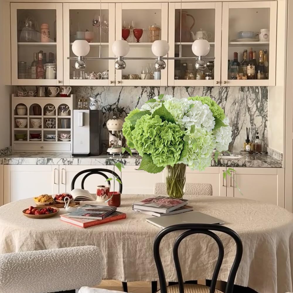 ZYTUYO realistic hydrangea heads 8.6 inch diameter for full displays.