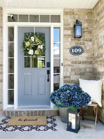 ZYTUYO dark-blue silk hydrangeas head assembly, easy DIY centerpiece.
