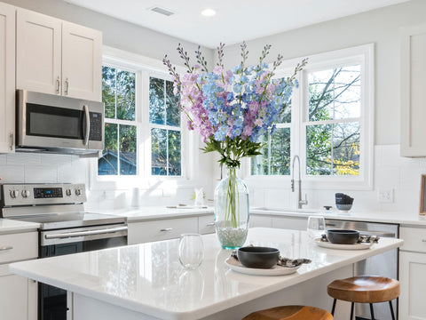 ZYTUYO never-fades silk delphinium for maintenance-free decor