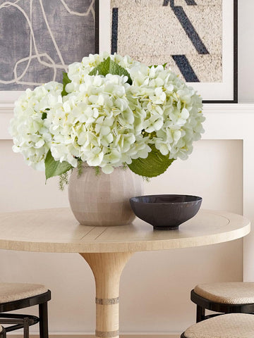 ZYTYUO white hydrangea stem wrapped for easy shaping and placement