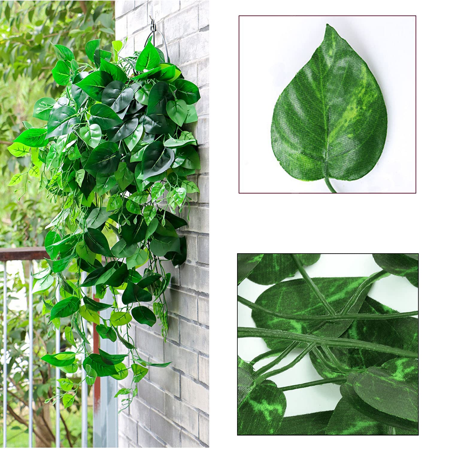 ZYIGYI ivy leaf garland 7.5ft brightens window sill without upkeep.