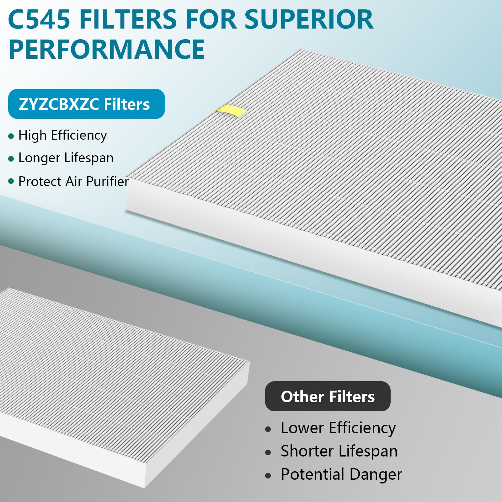 ZYZCBXZC C545 activated carbon filters pack for odor reduction