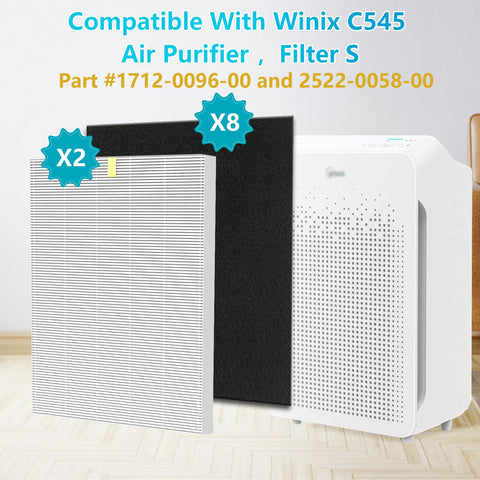 ZYZCBXZC C545 replacement filter back view showing compatibility