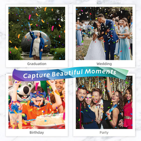 ZZPAKUE celebration scene with confetti for memorable photos