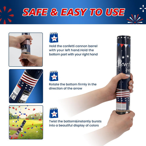 ZZPAKUE confetti cannon decorates Independence Day events and graduations